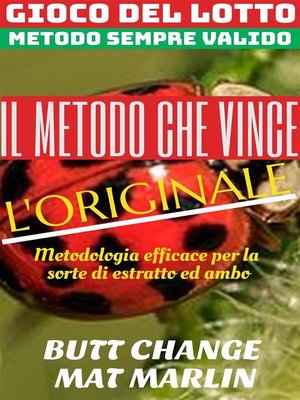 cover image of Gioco del lotto--Il Metodo Che Vince